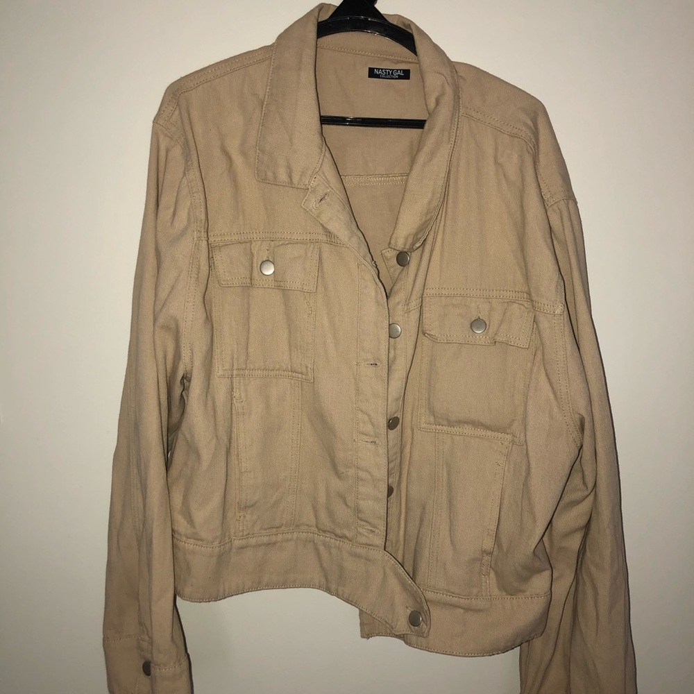 Plus size beige jacket